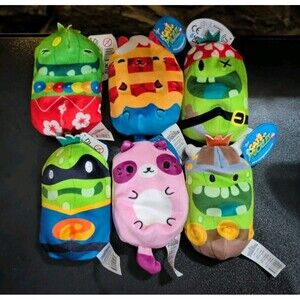 Cats vs Pickles Lot Of 6 Cepia Bean Bag Plush Set New